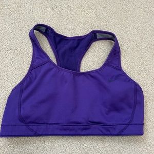Purple Nike sports bra